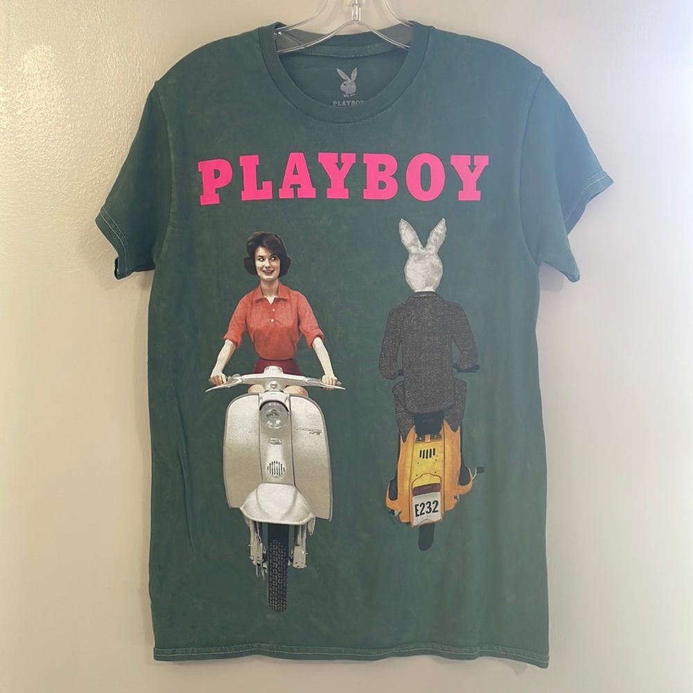 NWOT Playboy Offical Graphic Tee - Green Size Small